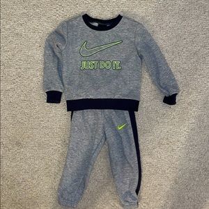 Boys, Nike, grey sweatshirt and sweat pant set